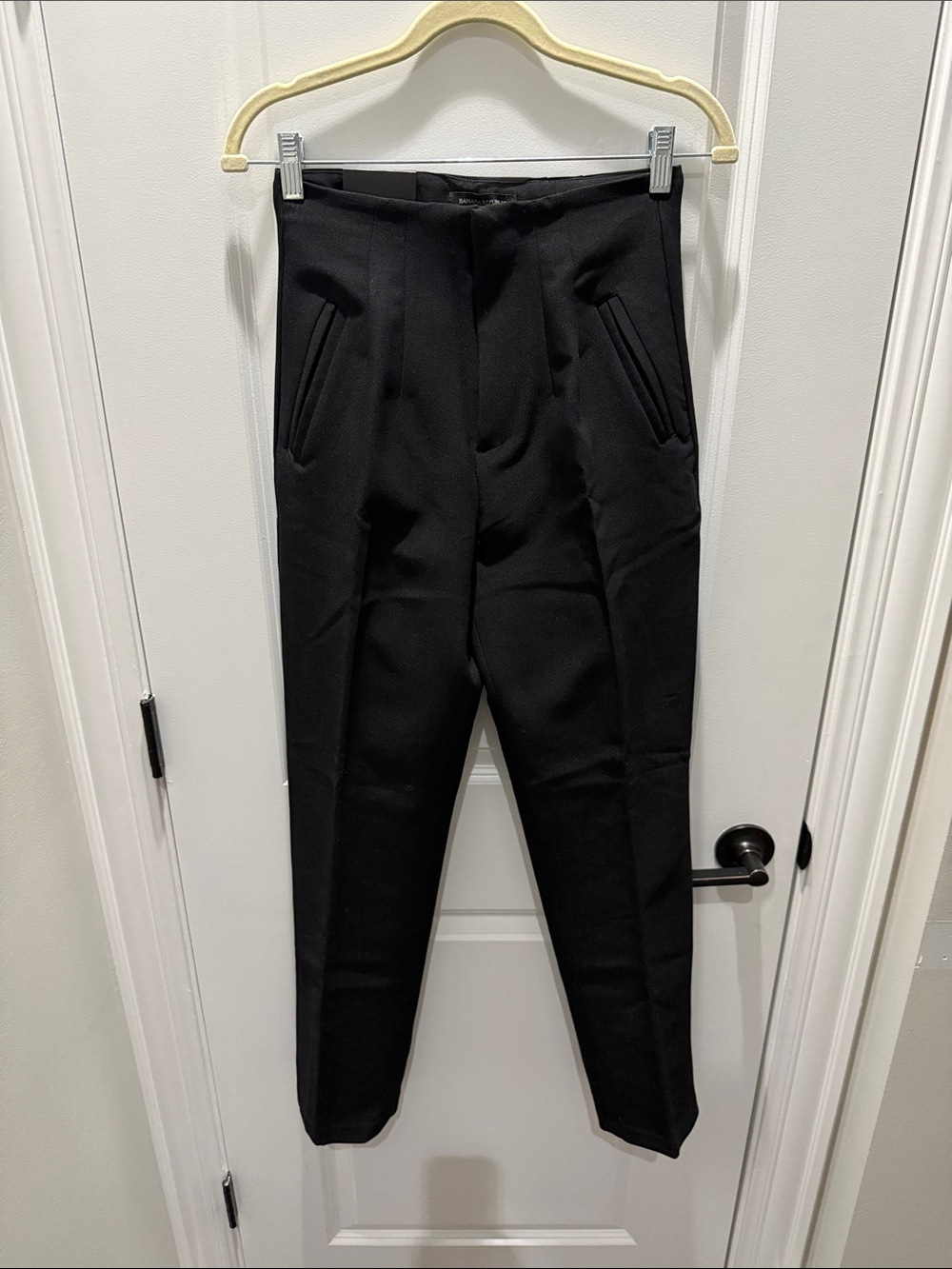 Banana Republic Black Straight-Leg Women's Dress Pants